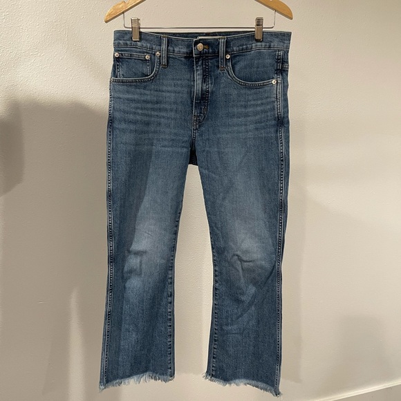 Madwell Cali Demi-Boot Jeans in Comfort Stretch Raw Hem Size 30 - Picture 3 of 16